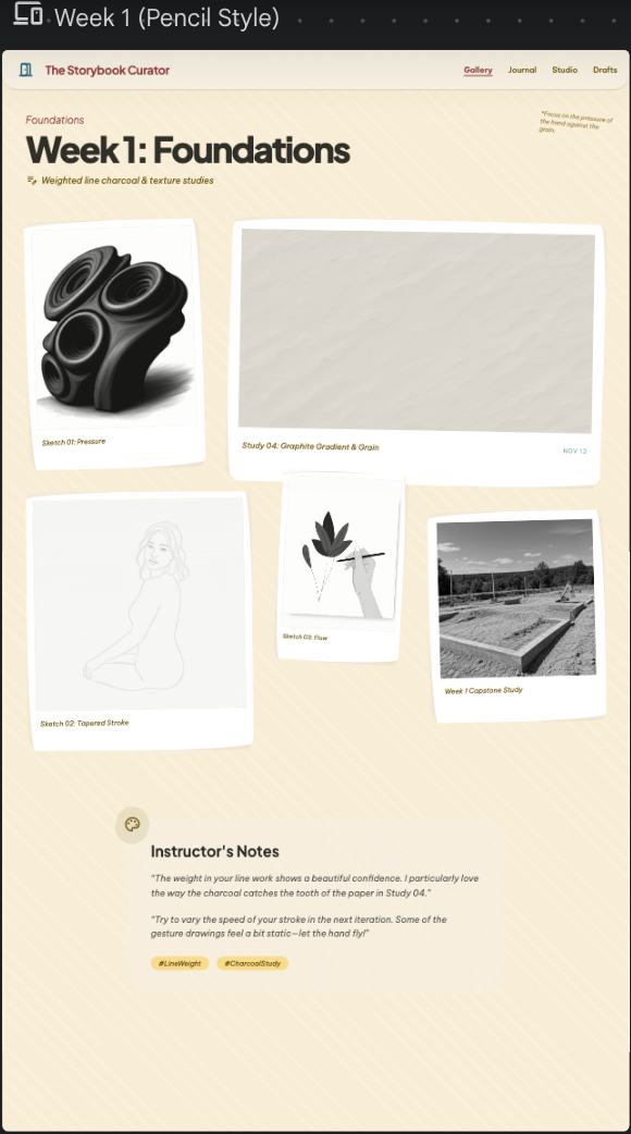 I think the effect of this picture is very suitable for being displayed on each week's page to show what was done each week. I found that the instructions input by Stitch are difficult to adjust some details, such as the background colour or the position of the title. I only need a simple change, but Stitch AI might make a significant alteration, thus making the overall effect different.